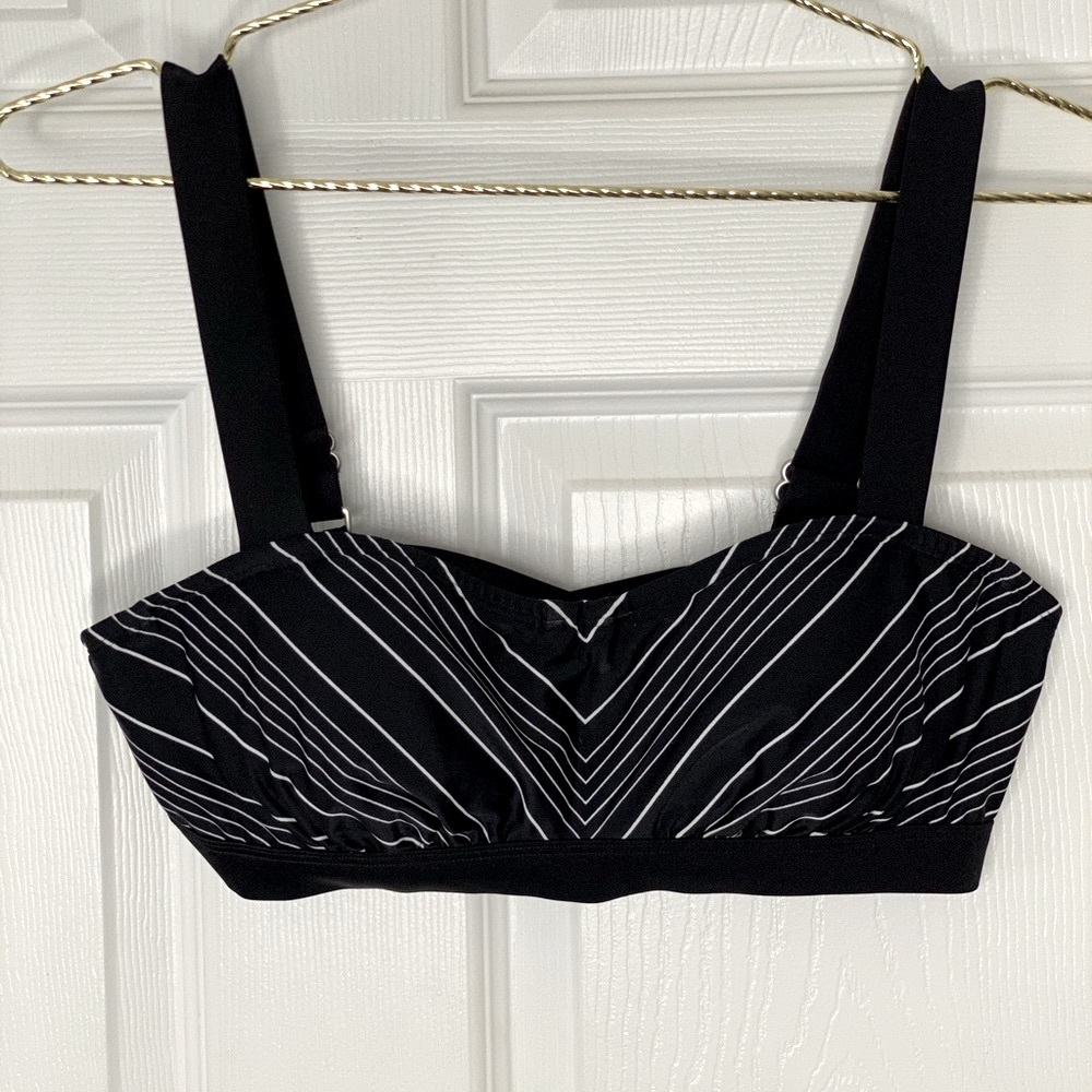 Athleta Slash Stripe Swim Bikini Top